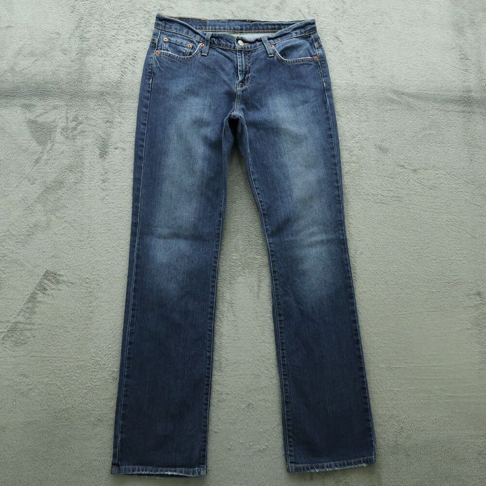 Lucky Brand Jeans Women's 28L Mid-Rise Easy Rider Bootcut 34" Inseam Distressed